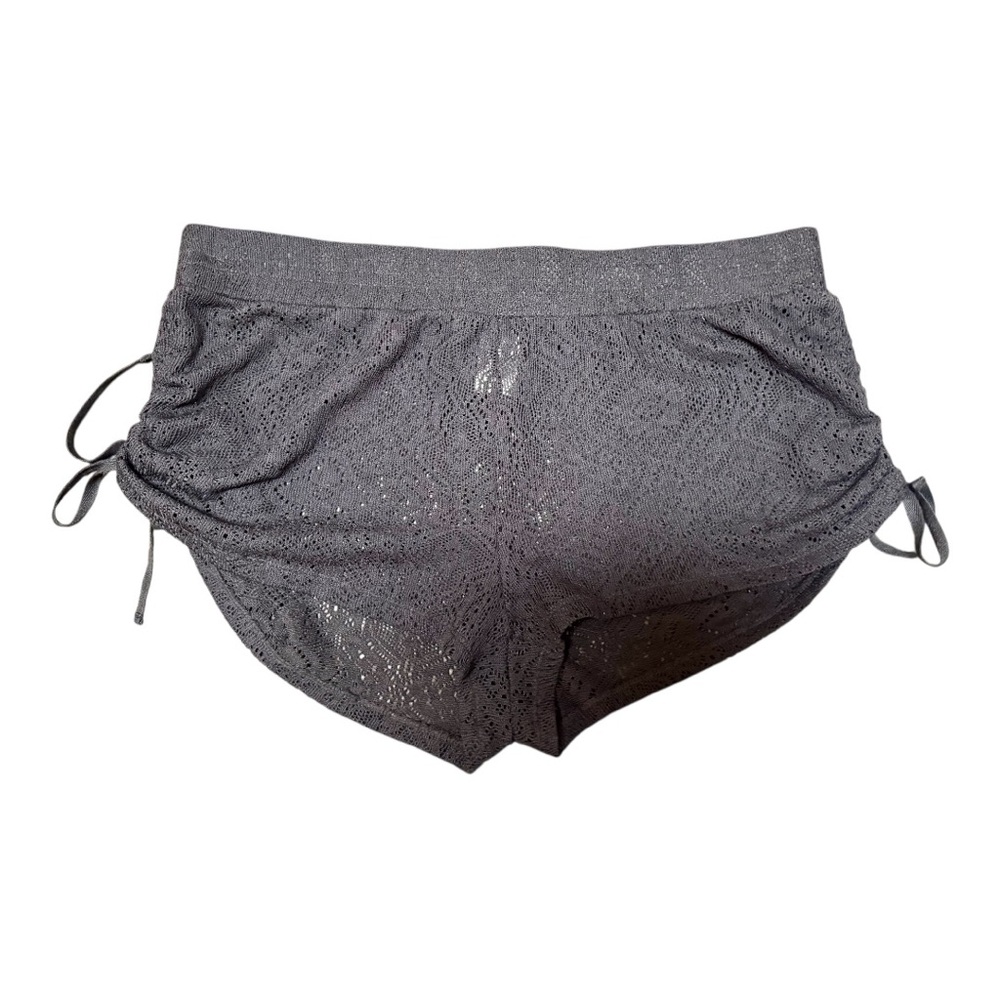 Women Side Drawstring Mesh Cover Up Shorts Like New - Picture 2 of 6